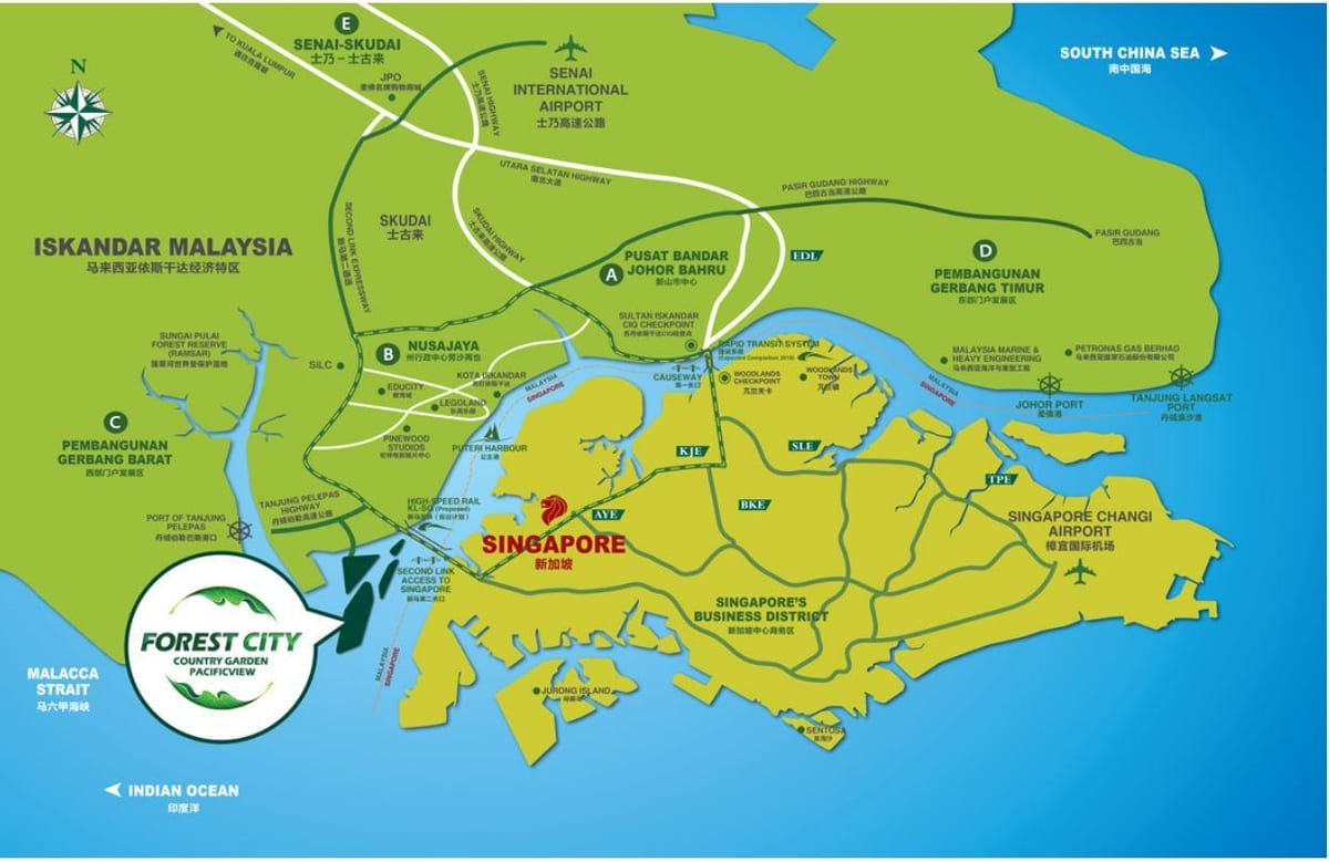 mapa lesných mesto malajzie