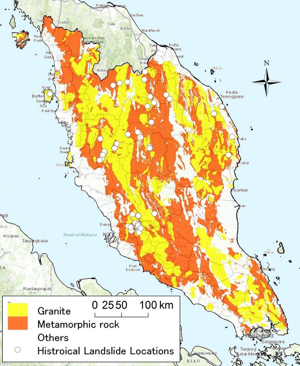 geologická mapa malajzia