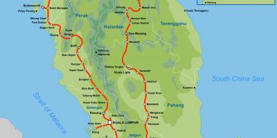 Ktm trasy, mapu malajzie