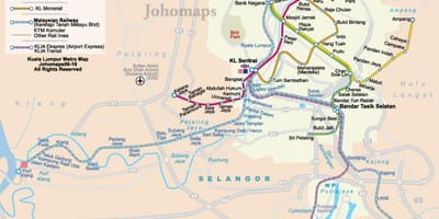 Malajzia metro mapu