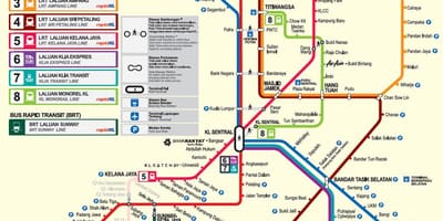 Malajzia mrt mapu 2016